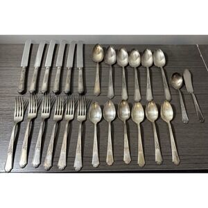 Antique 1847 Rogers Bros Silverware set 26.pc Silver Plated